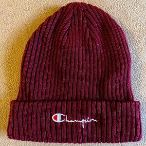 Champion Burgundy Beanie in perfect condition
